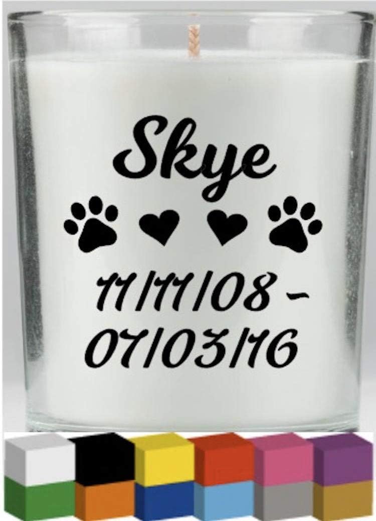 pet remembrance candle