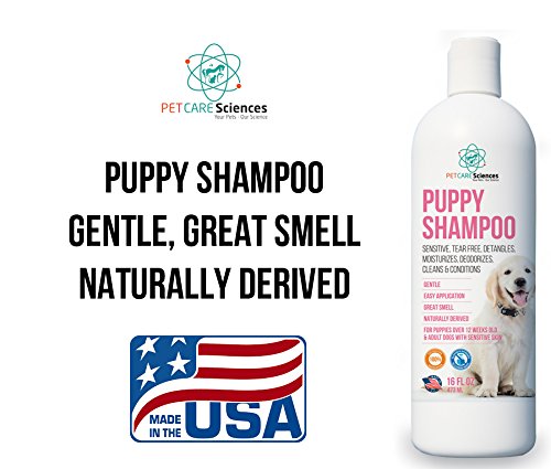 PET CARE Sciences Puppy Shampoo Gentle Sensitive Tearless Coconut Oil, Oatmeal, Aloe & Palm