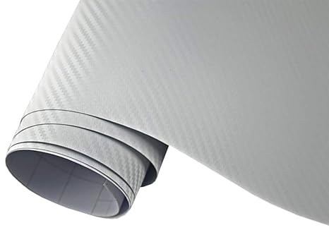 Neoxxim 24,22€/m2 Premium - Auto Folie - 3D Carbon Folie - Weiss 30 x 150 cm - blasenfrei mit Luftkanälen ca. 0,16mm dick