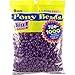 Darice Pony Beads, Purple OP, 1000/pkg (Two pack)