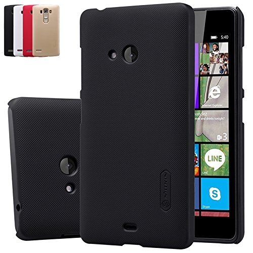 Microsoft Lumia 540 - Nillkin Frosted Shield Matte Plastic Slim Case Cover Shell for Nokia Lumia 540 Case (Frosted) (Black)