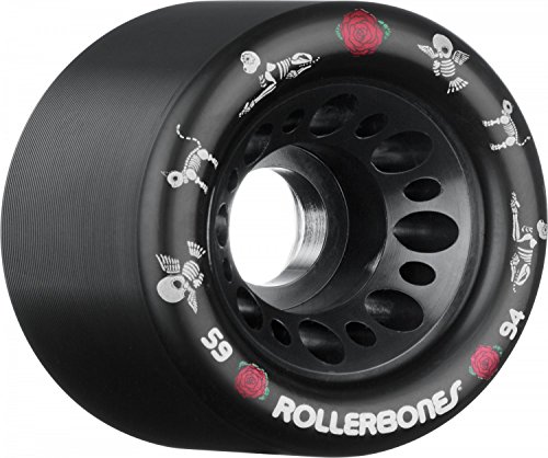 RollerBones Day of The Dead Pet Derby Skating Wheels Black 94A