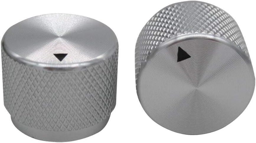 Taiss/ 2pcs Silver color Aluminum Rotary Electronic Control Potentiometer Knob For 6 mm Diameter Shaft, Volume Control Knob - Image 4