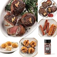 Omaha Steaks Deluxe Gift Package (4 Bacon-Wrapped Filet Mignons, 4 Steak Burgers, 4 Gourmet Jumbo Franks, 4 Au Gratin Potatoes, 4 Caramel Apple Tartlets, 1 jar Omaha Steaks Seasoning)