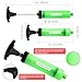 Dimples Excel Ball Pump for Soccer Basketball Football Volleyball Water Polo ball, Needles and Nozzles Included (1 Pack -- Green)