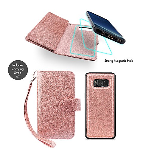 image for Galaxy S8 Plus Wallet Case, Miss Arts Detachable Magnetic Slim Case Wi