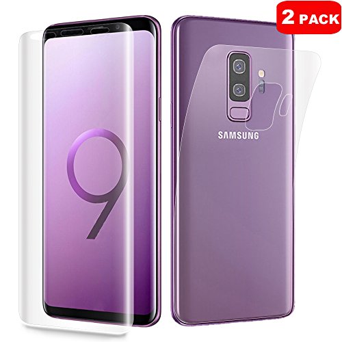 [2-Pack] Samsung Galaxy S9 Plus Screen Protector (Case Friendly Version) [Not Glass], PULEN HydrateSkin Full Front and Back Coverage [Bubble Free] Film For Samsung Galaxy S9 Plus [Front+ Back]