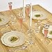 PARTY DISPOSABLE 40 PC PLASTIC PLATE SET | 20 Dinner Plates | 20 Side Plates | Heavyweight Plastic Dishes | Elegant Fine China Look | for Upscale Wedding and Dining - Baroque, Ivory