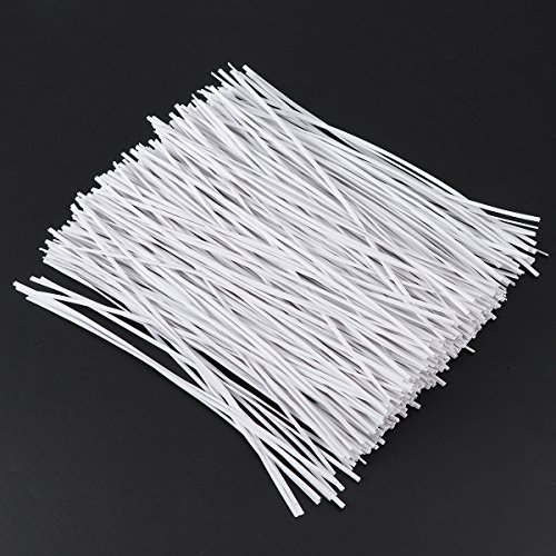 BESTOMZ 5.9" Plastic Wire Twist Ties Cable Wrap Organizer Ties, 500pcs (White)