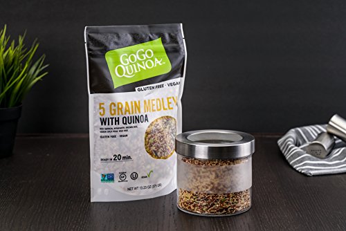 GoGo Quinoa Gluten Free Five Grain Medley, Made with Red Quinoa, Amaranth, Brown Rice, Green Split Peas and Wild Rice, Gluten-Free, Non-GMO and kosher Certified, Vegan 0.83 Lbs