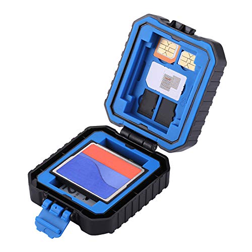 POTENCO 11 in 1 Waterproof Memory Card Case Micro SD Cards Case Pin Card Reader Storage Box SIM Holder