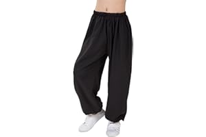 Kids Unisex Martial Arts Pants Kung Fu Wide Pants Loose Tai Chi Trousers for Boys Girls