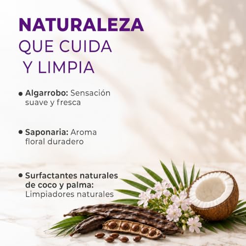 KUXTAL Detergente Líquido para Ropa, Fórmula con Ingredientes Naturales, Para Lavadora y Lavado a Mano, Apto para Piel Sensible, Aroma Floral, Biodegradable OECD 301-A, 2 Piezas