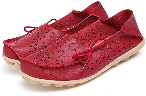 2017 Women's new boat shoes, casual slip on shoes oxford shoes 13B(M)US Red