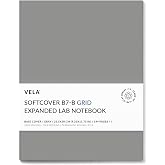 Vela Sciences Advanced B7-B Expanded Softcover Lab Notebook, 9.25 x 11.75 in (23.5 x 30 cm), 144 Pages, Permanent Bound, 70lb Heavyweight Paper (1-Pack, Grid)