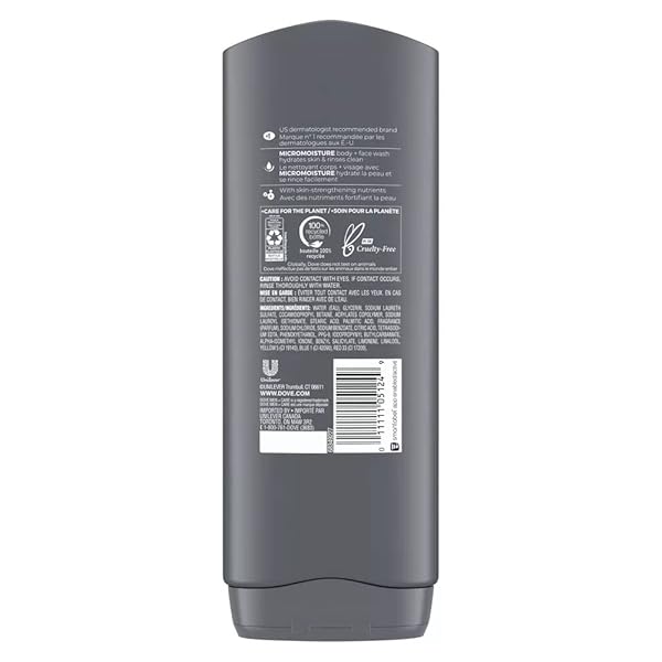 DOVE MEN+CARE BODY AND FACE WASH, CLEAN COMFORT, 18 OZ