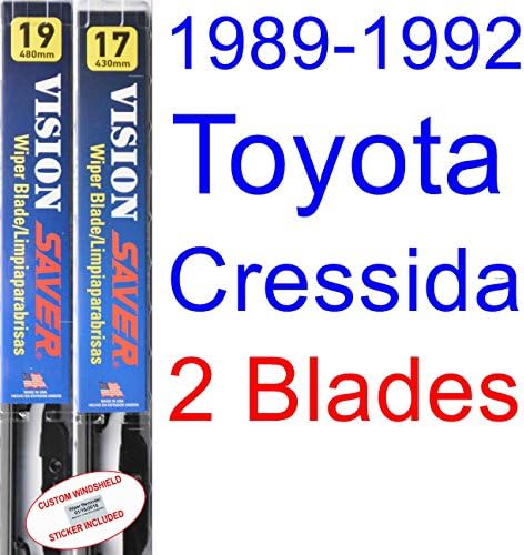 1989-1992 Toyota Cressida Replacement Wiper Blade Set/Kit (Set of 2 Blades) (Saver Automotive Products-Vision Saver) (1990,1991)
