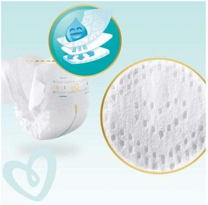 Pampers 81686999 Premium Diaper Protection Unisex, White, Talla 3 (Paquete de 29) - Image 3