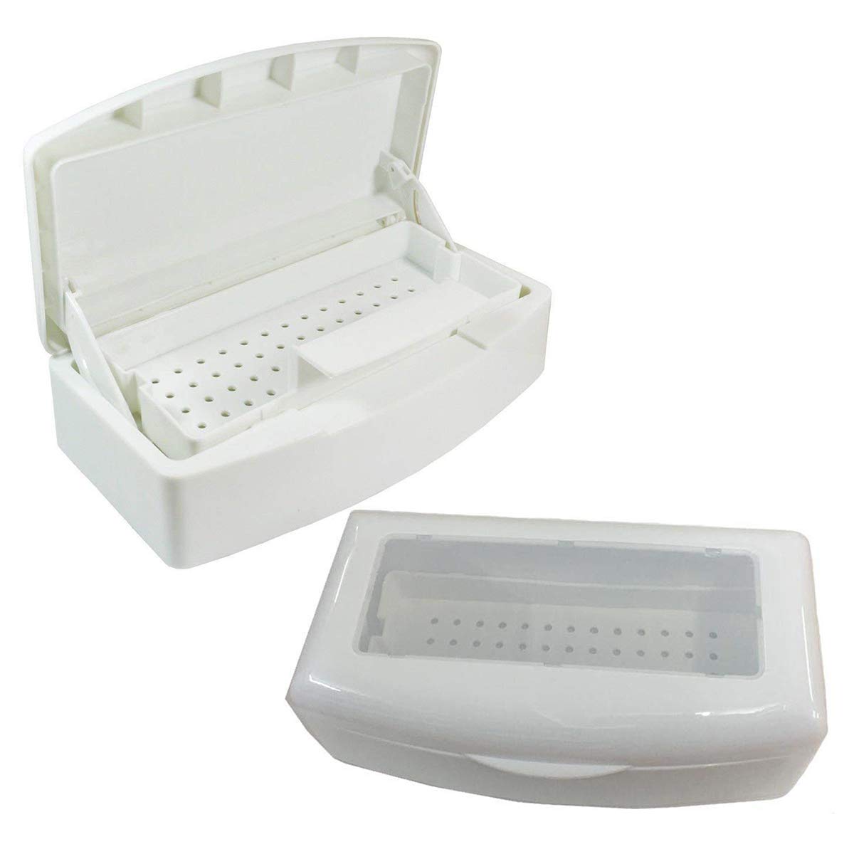 Josopa Nail Sterilizing Clean Tray Box Sterilizer Tray Disinfection Plastic Box Nail Art Salon Tool Manicure Box Nails Art Boxes