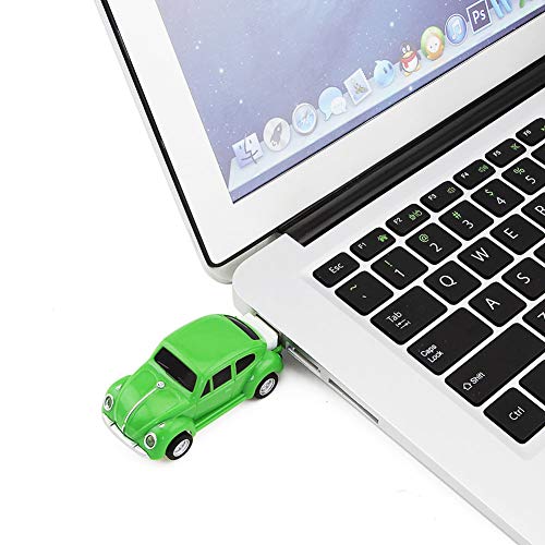CHUYI Cool and Unique Car Shape 32GB USB 2.0 Flash Drive Novelty Pen Drive Funny Memory Stick Cute Jump Drive Thumb Drive U Disk Xmas Gift (Green)