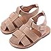 DZT1968® Baby Girl Boy PU Leather Anti Slip Sandals Shoes Prewalker (0~6 Months, Khaki)