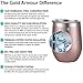 2 Pack Stainless Steel Wine Glass Tumbler with Lid, 12 oz Double Wall Vacuum Insulated Travel Tumbler Cup, Coffee Water Bottle Cup (Rose Gold)