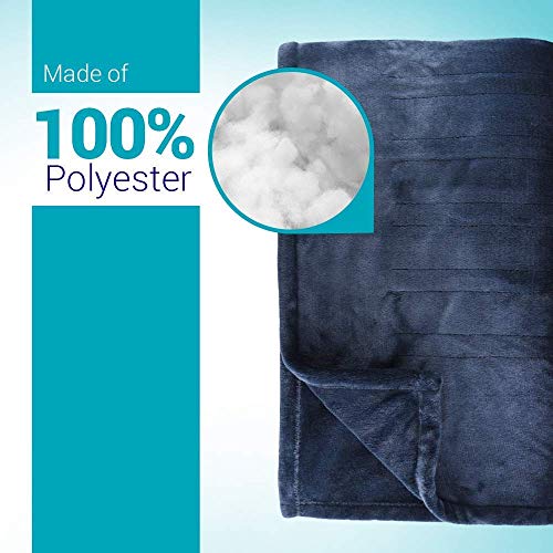 Electric Heated Throw Blanket Fleece with Controller, 4 Hours Auto Shut-Off, Fast Warming, Full-body Comfort, Luxuriously Soft, Machine Washable, 50" x 60", Micromink for Cozy Couch or Bed