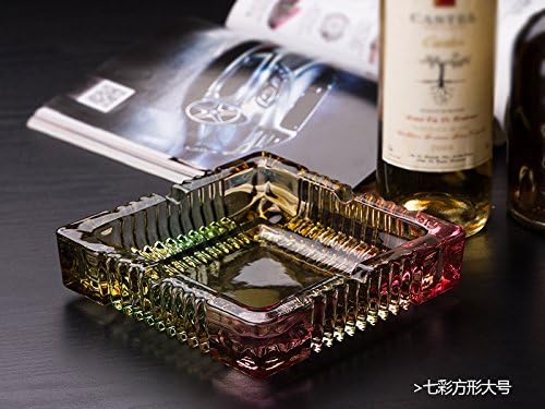 SFSYDDY-Fashion Color Colorful Color Glass Ashtray Ashtray Ashtray European Round Large Gifts,B