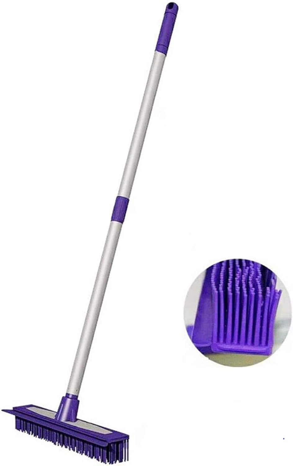 Soft Rubber Push BroomExtendable Telescopic Long Handle