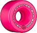 Rollerbones Team Logo 98A Recreational Roller Skate Wheels (Set of 8), Pink, 57mm