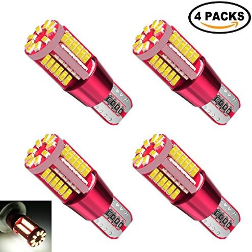 194 LED Light Lamp Bulb, T10 W5W 192 168 194 LED Bulbs, Interior Led Lights for Dome Map Door Courtesy License Plate Light-White(4pcs/pack)