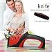 Haicheng Kitchen Knife Sharpener of 3 Stage Tungsten Steel and Ceramic Rod Sharpening System,Hand-Held,Non-Slip Base,Best for All Steel and Ceramic Knives