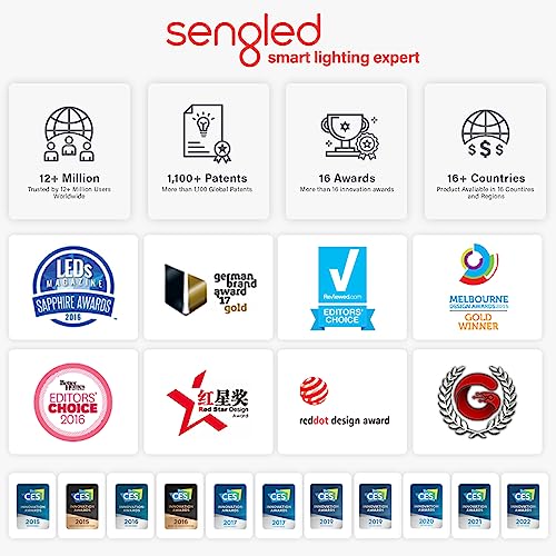 SENGLED ALEXA LIGHT BULB, SMART LIGHT BULBS THAT COMPATIBLE WITH ALEXA ONLY, BLUETOOTH MESH STANDARD A19 E26 DIMMABLE LED BULB DAYLIGHT 5000K, 60W EQUIVALENT 800LM, HIGH CRI, HIGH BRIGHTNESS, 6 PACK