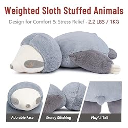 Niuniu Daddy Sloth Weighted Stuffed Animals with