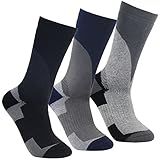 YUEDGE Men's Hiking Trekking Walking Wicking Anti Blister Cushion Padded Crew Medium Socks