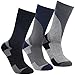 YUEDGE Men's Hiking Trekking Walking Wicking Anti Blister Cushion Padded Crew Medium Socks