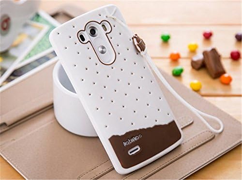 Fabitoo LG G3 Case, 3D Cute Cartoon Silicone Back Cases Covers for LG G3 (White Silicone)
