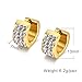 Chryssa Youree 7MM Mens Womens Stainless Steel Hoop Earrings Huggie Earrings CZ Inlaid Piercings Hypoallergenic(ED-45) (gold)