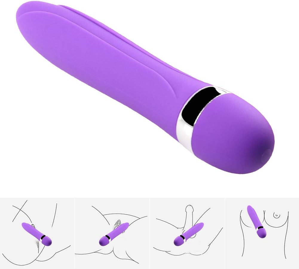 Family Health Campaigns and Gifts Handheld Bullet Vib Massage for Women - Adjustable Speed - Waterproof - Cordless Electric Vibration Magic Wand Purple by Zacer