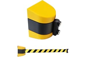 Retractable Wall Mount Caution Belt, Magnetic Safety Cordon Barrier, Queuing Safety Tape Cordon for Separated Region Crowd Co