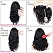 WIGNEE 100% Virgin Human Hair Wig Natural Wave Wigs with Bangs Brazilian Human Hair Wave Wigs Natural Black Color (18 Inch)