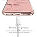 iPhone 8 Case,Clear iPhone 7 Case from Kingxbar ,Bling Diamond Crystals from SWAROVSKI Element Hard PC Transparent Sparkly Case Cover for Apple iPhone 8/ iPhone 7(Dragonfly-Rose)
