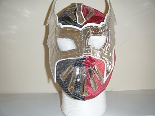 RED SIN CARA WWE WRESTLING MASK FANCY DRESS UP COSTUME OUTFT MEXICAN ROLE PLAY FOR CHILDREN KIDS BOYS GIRLS COSPLAY SUPERHERO WRESTLER MASK by WRESTLING MASKS UK