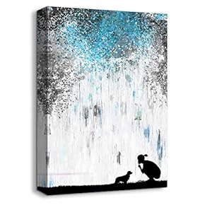 Canvas Wall Art-Romantic Rainy Day-Canvas Prints Home Artwork Decoration for Living Room,Bedroom - 12x18 inches
