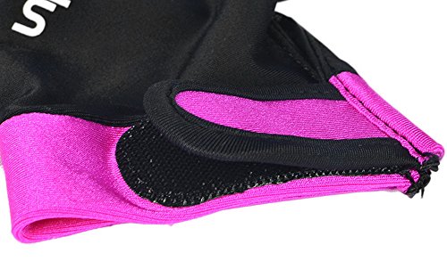 Anser M050912 Man Woman Elastic Lycra 3 Fingers Show Gloves for Billiard Shooters Carom Pool Snooker Cue Sport - Wear on the Right or Left Hand 1PCS (Pink, M) - Thumbnail 5