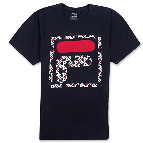 Fila Men's F Logo Mono T-Shirt, Black, L
