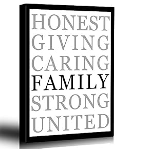 Family Values Artwork Graphic Print Striking Contrast Lettering Artwork