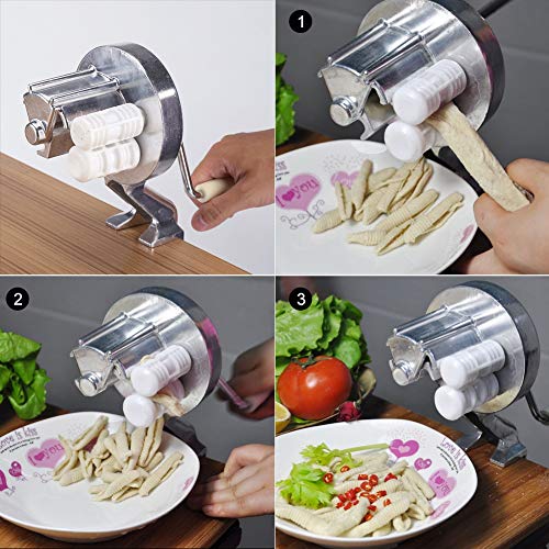 Manual Pasta Maker Hand Crank Noodle Machine Aluminium Alloy Homemade