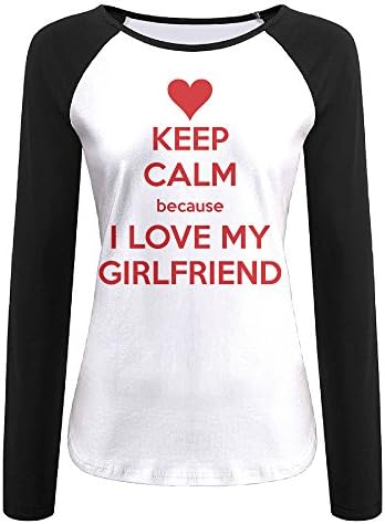 Aut I Love My Girlfriend Women's Round Neck Raglan Long Sleeve T-shirt Tunics Tops S