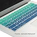 Batianda Ombre Color Keyboard Cover for MacBook Pro 13 inch Model A1708 (No Touch Bar) 2017 & 2016 Release & MacBook 12 inch A1534 Silicone Protective Skin (Gradient Green)